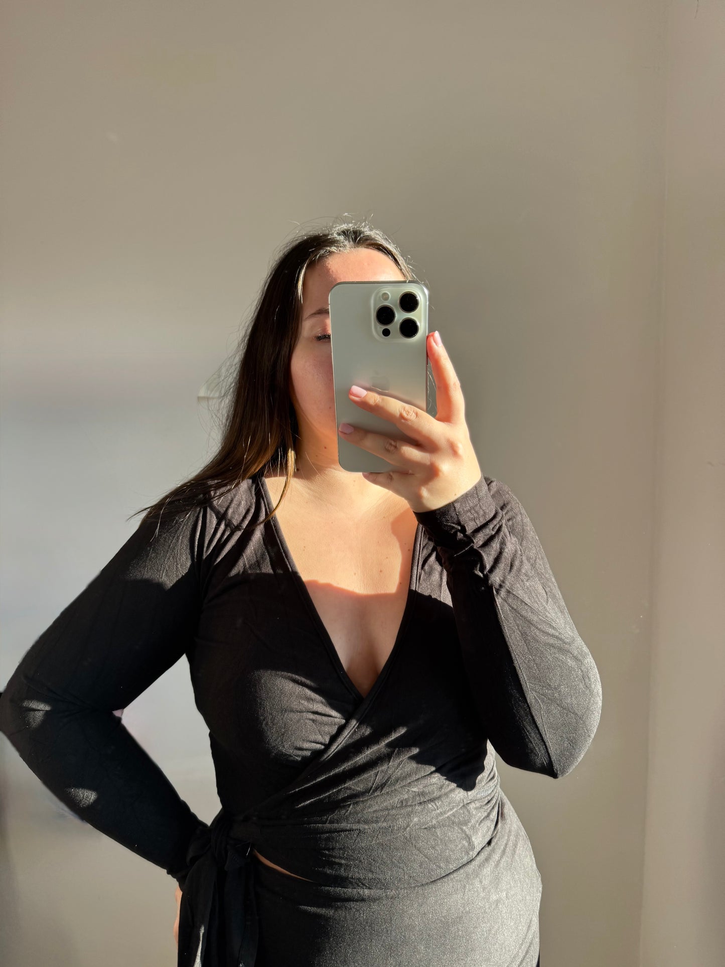 Wickeloberteil schwarz