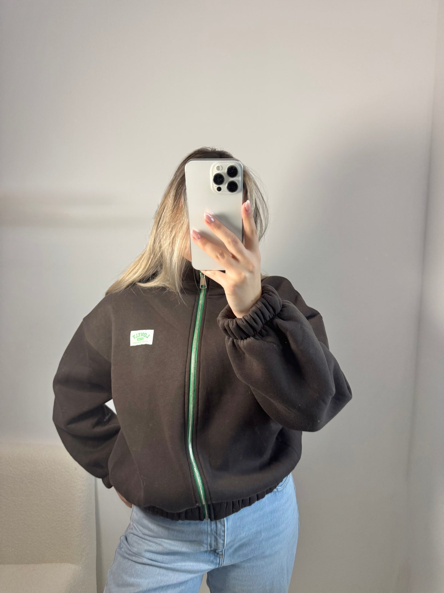 Sweatjacke Lovely braun