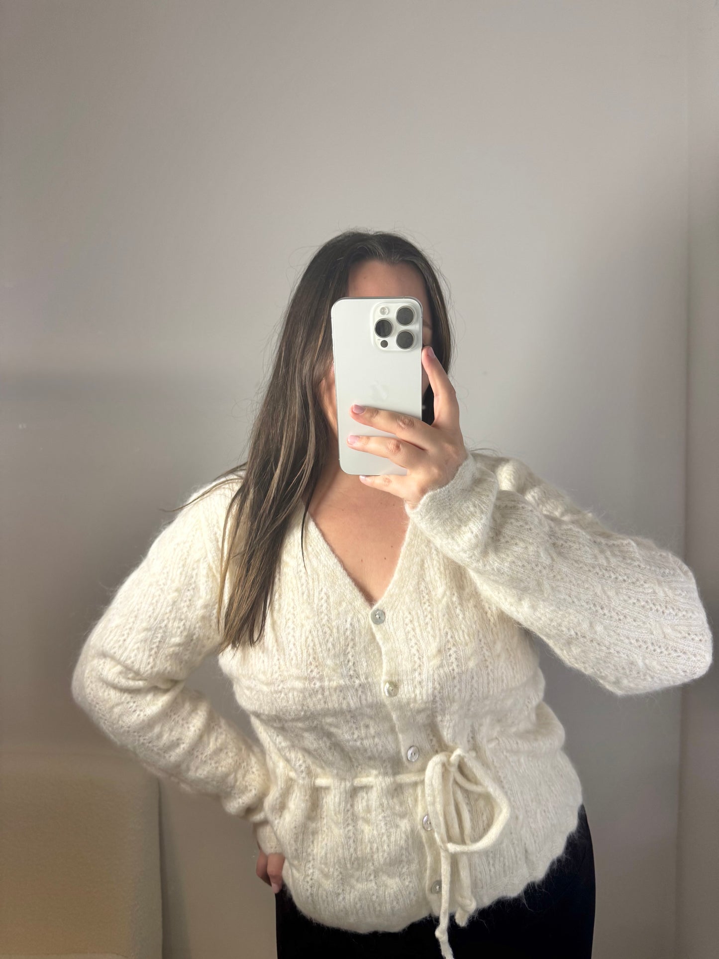 Strickjacke Süßi beige