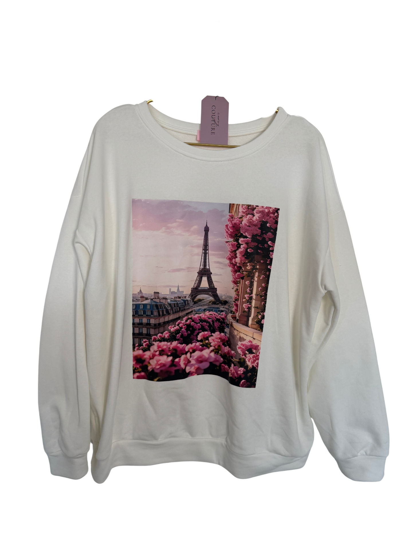 Sweatshirt tour eiffel weiß