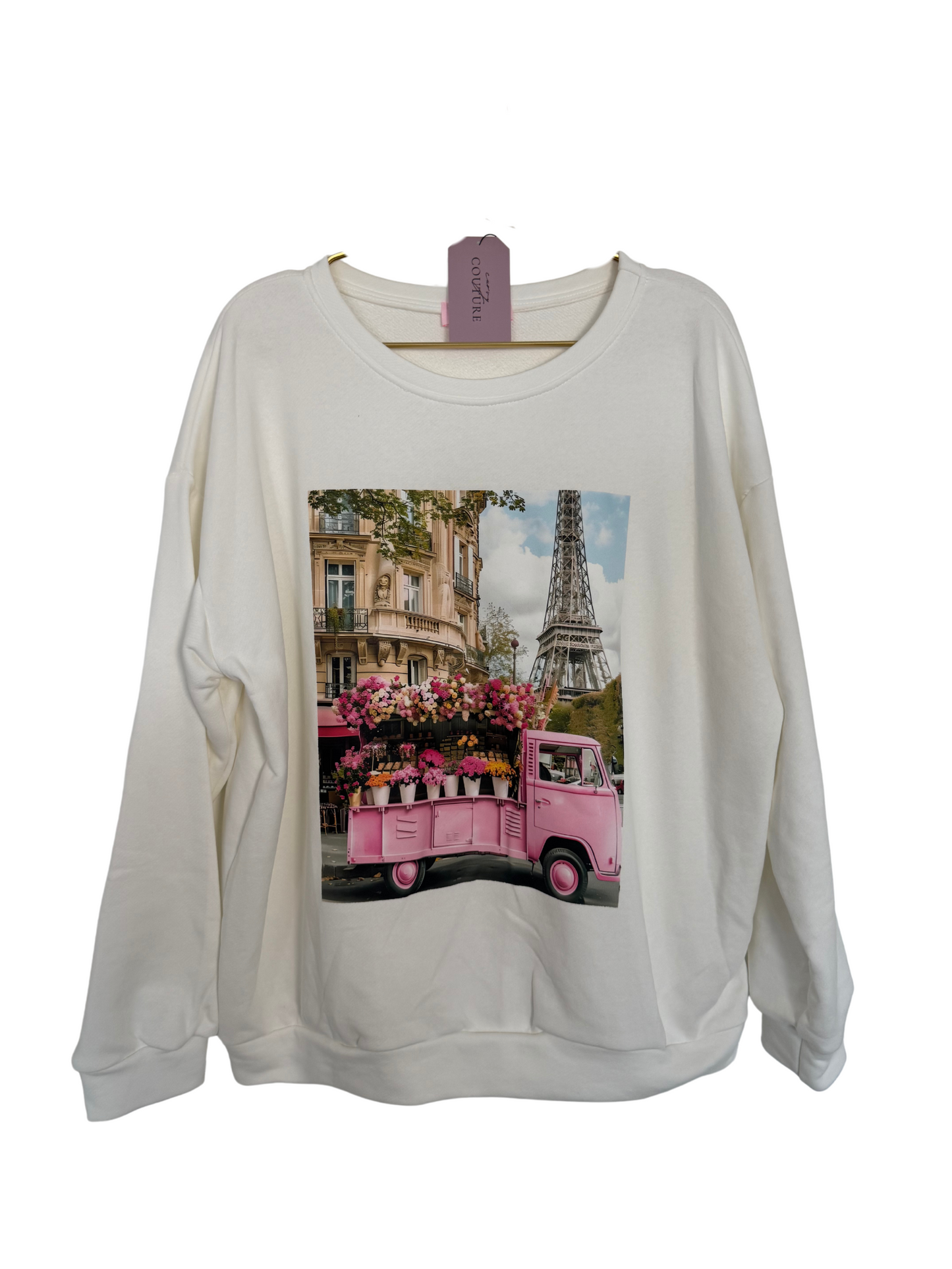 Sweatshirt fleur weiß