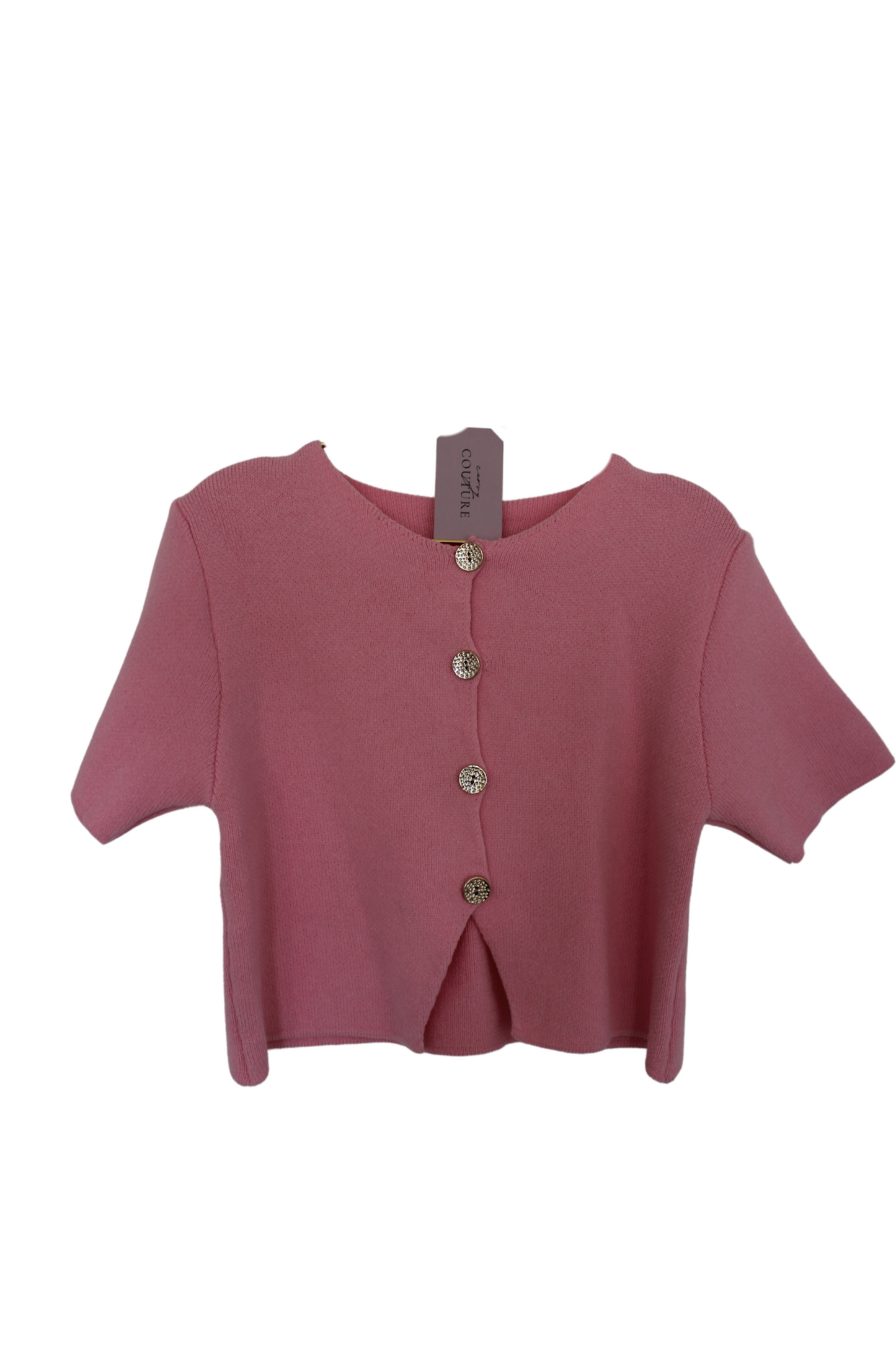 Shirt mit goldenen Knöpfen rosa
