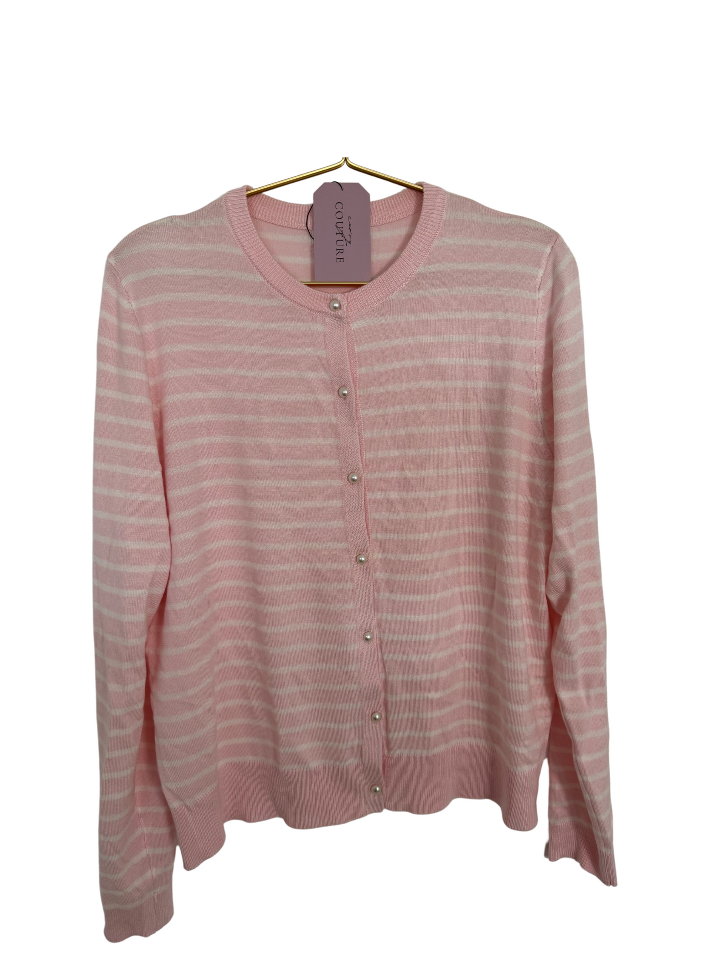 Cardi rosa weiß