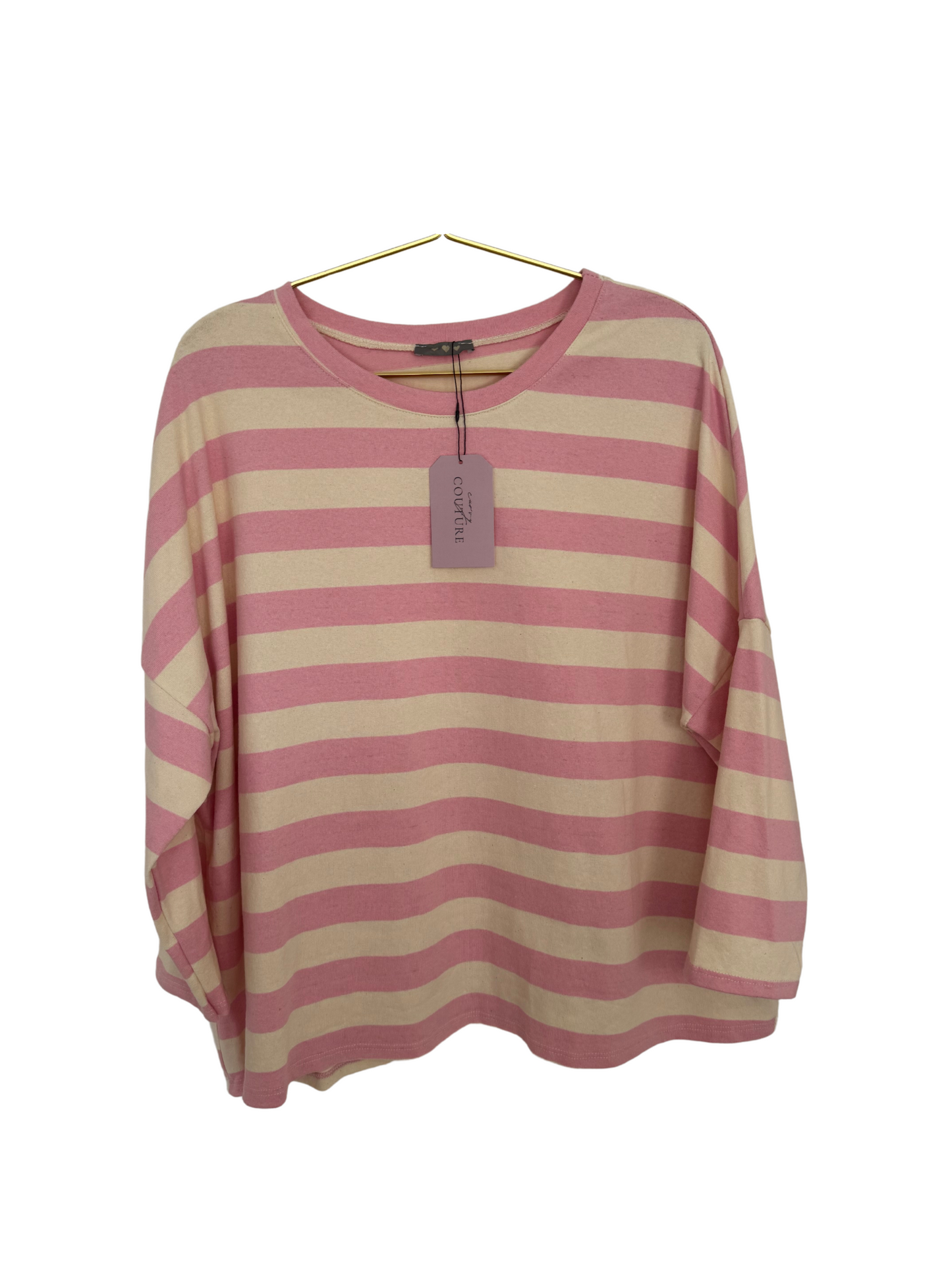 Shirt gestreift rosa weiß