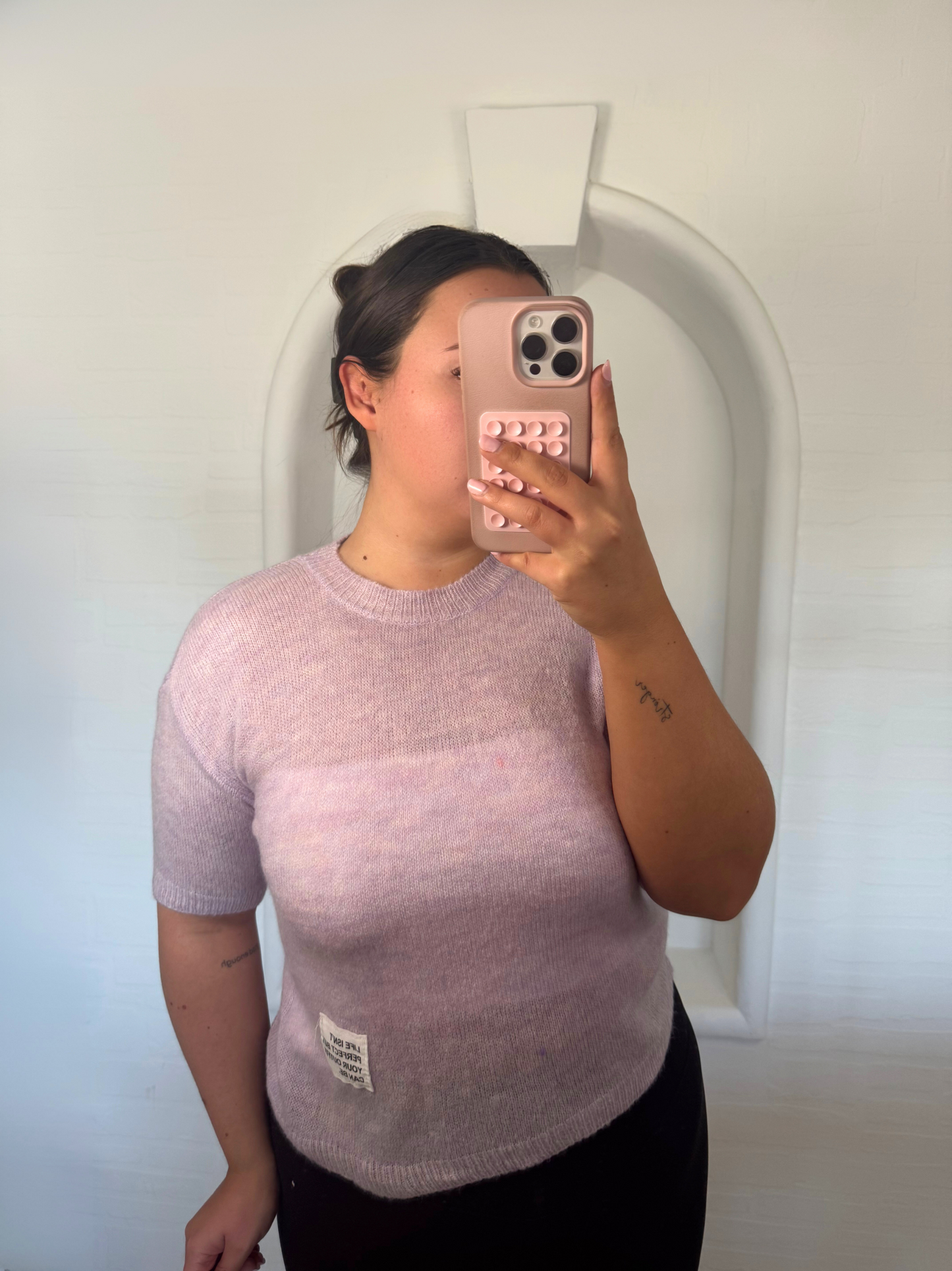 Kurzarm Shirt Flieder