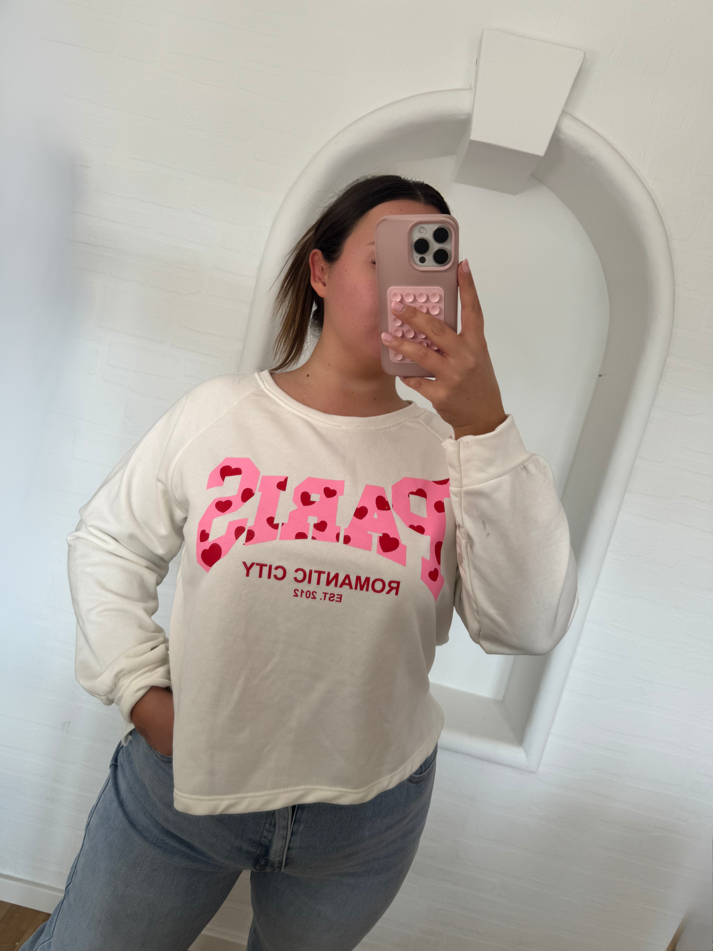 Sweatshirt Paris Herzchen