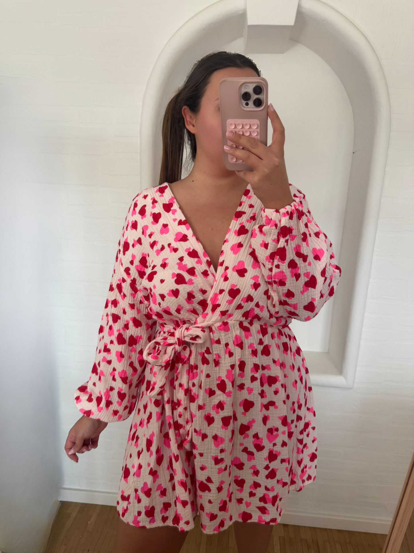 Musselin Kleid mit Herzchen