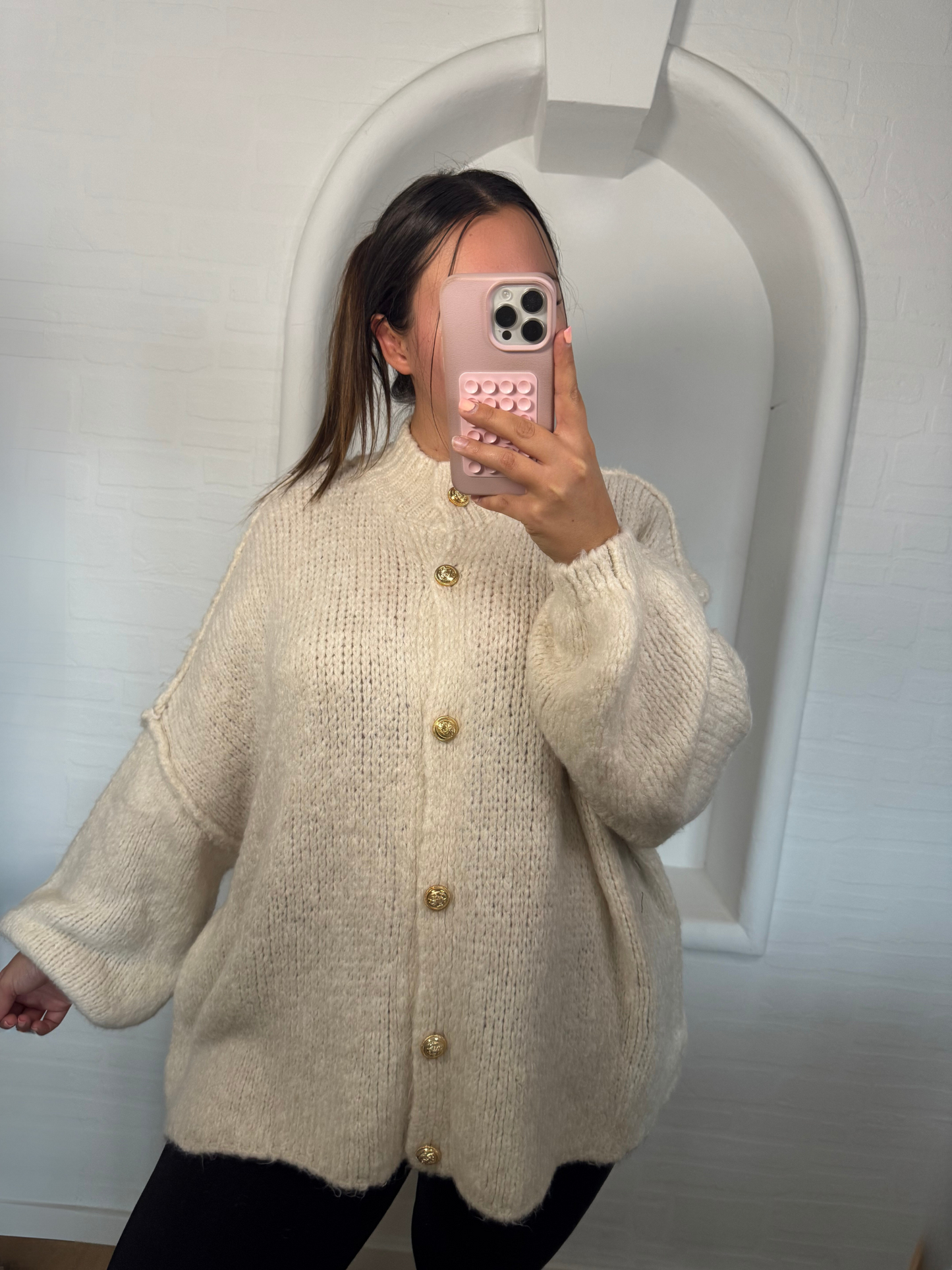 Kuschel Cardi beige