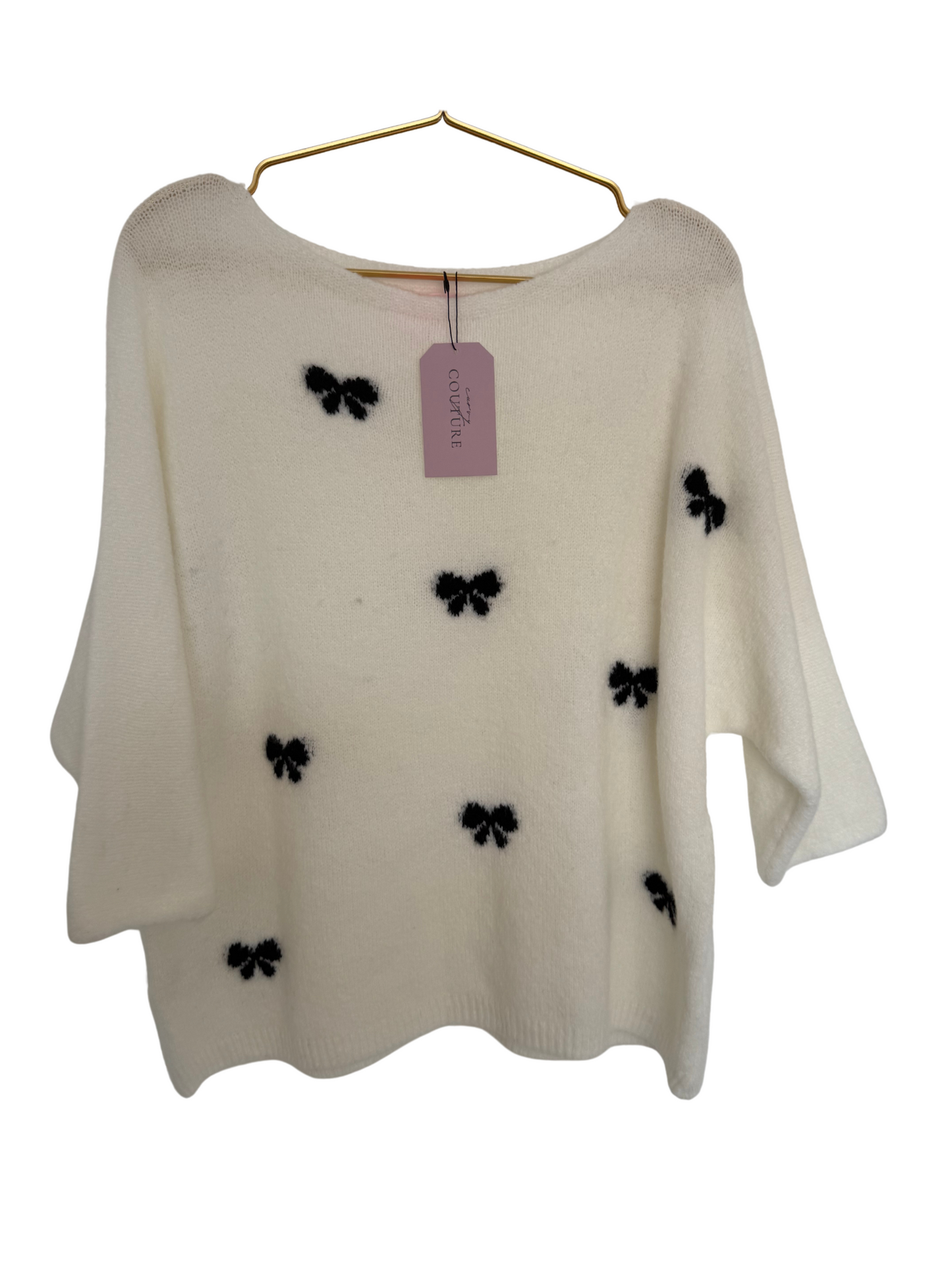 Pullover Schleifi weiß