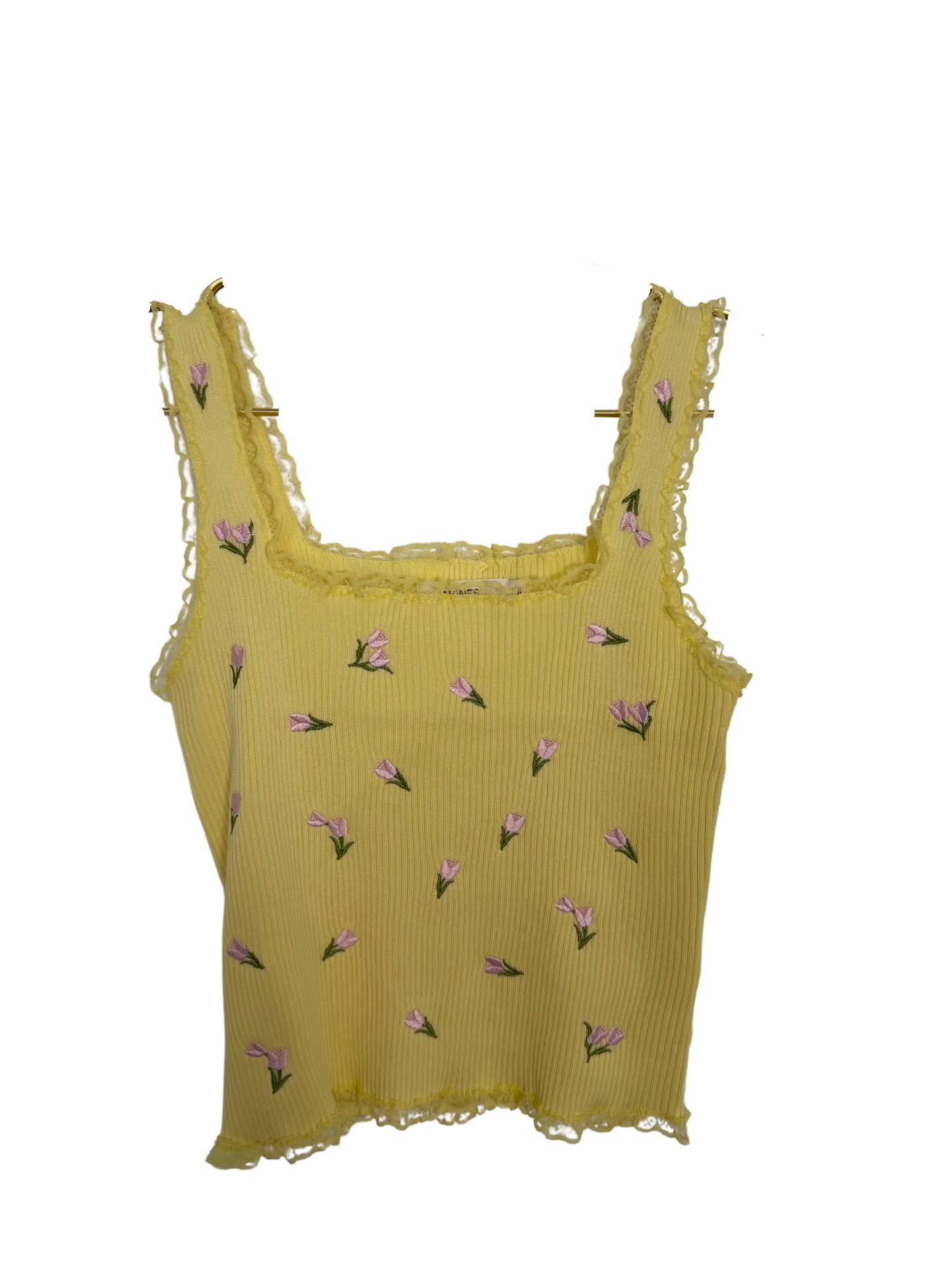 Top mit Blümchen gelb