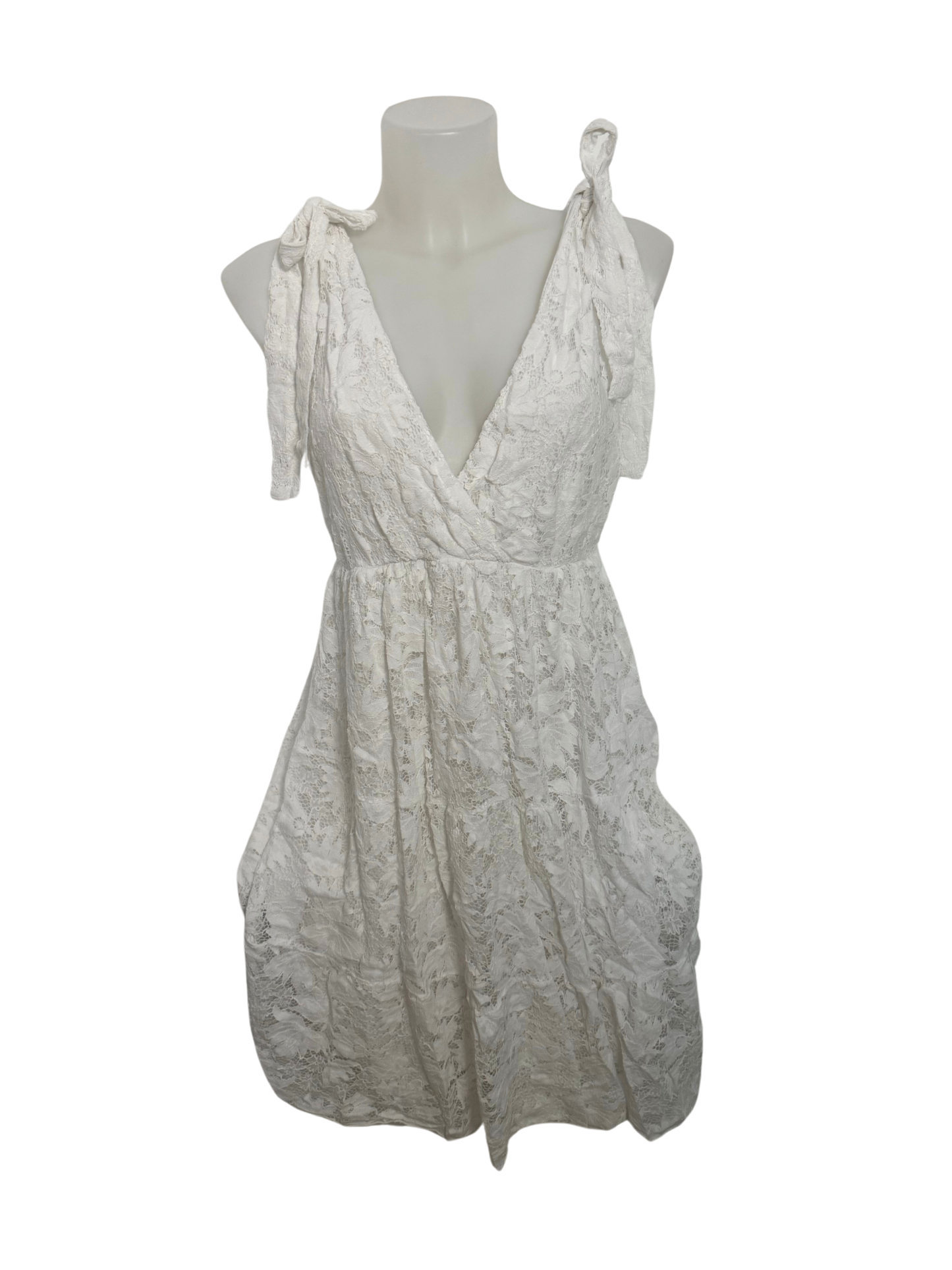 Kleid mit Spitze weiß