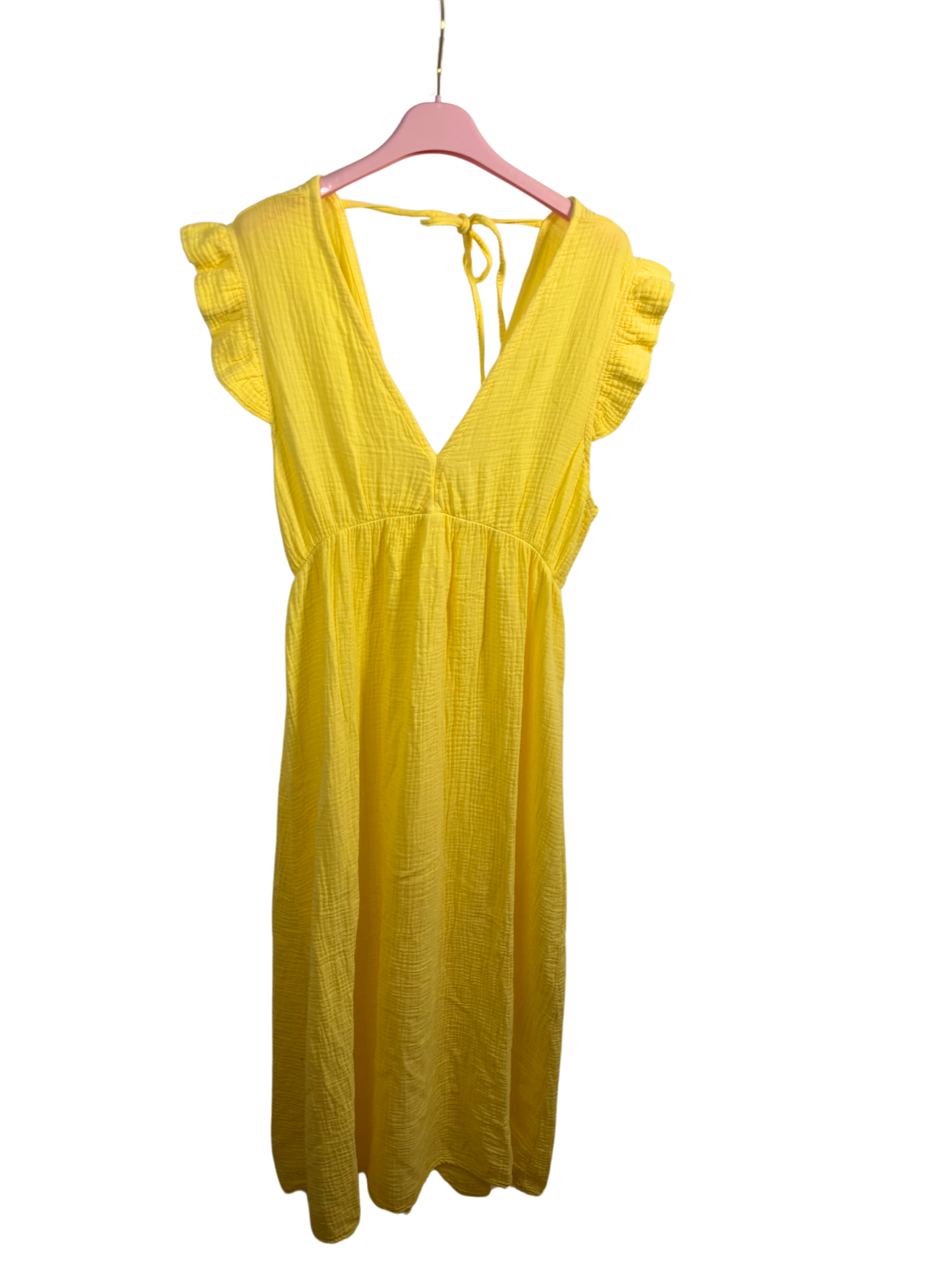 Musselin Kleid gelb
