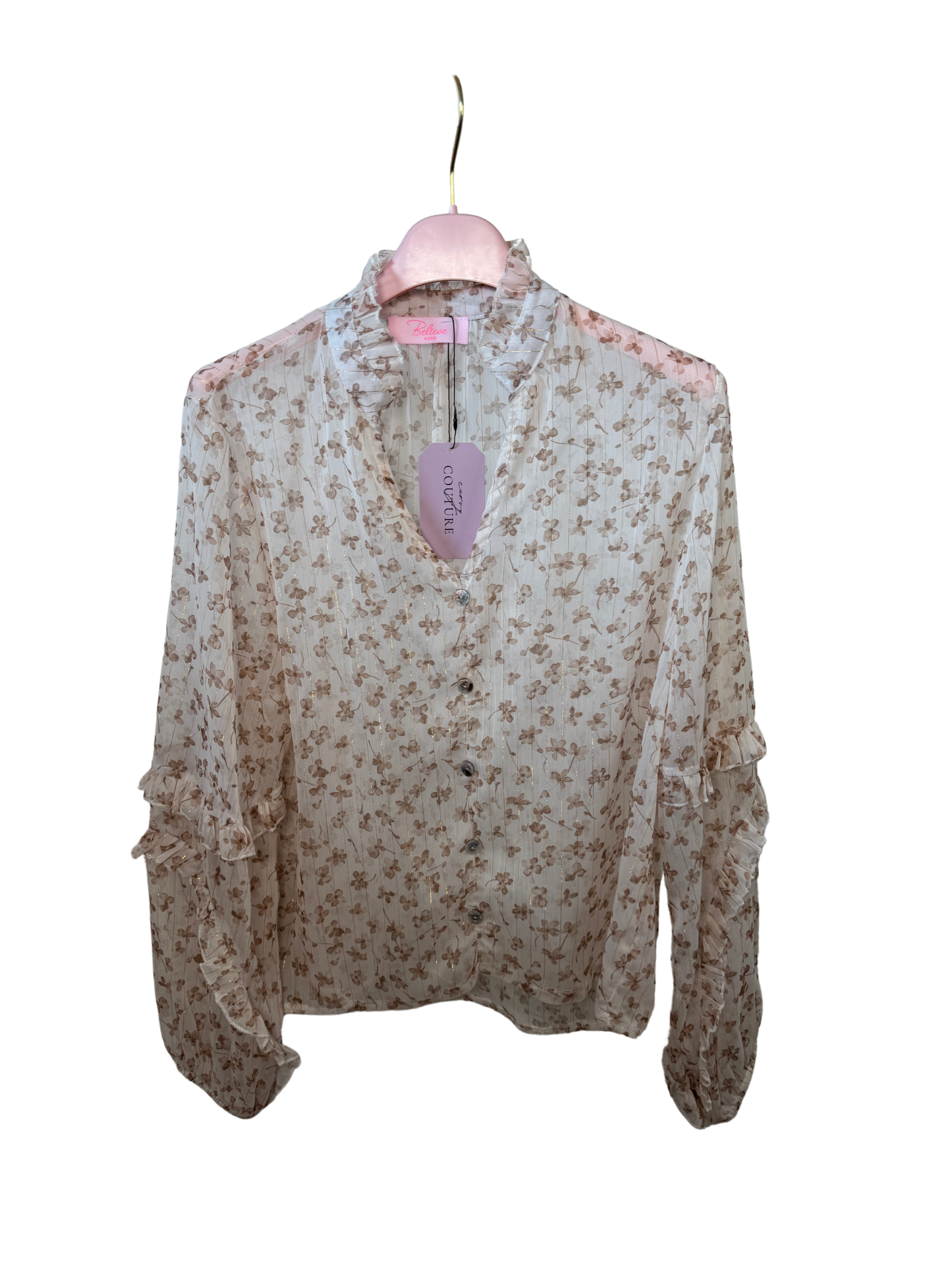 Bluse transparent Blümchen