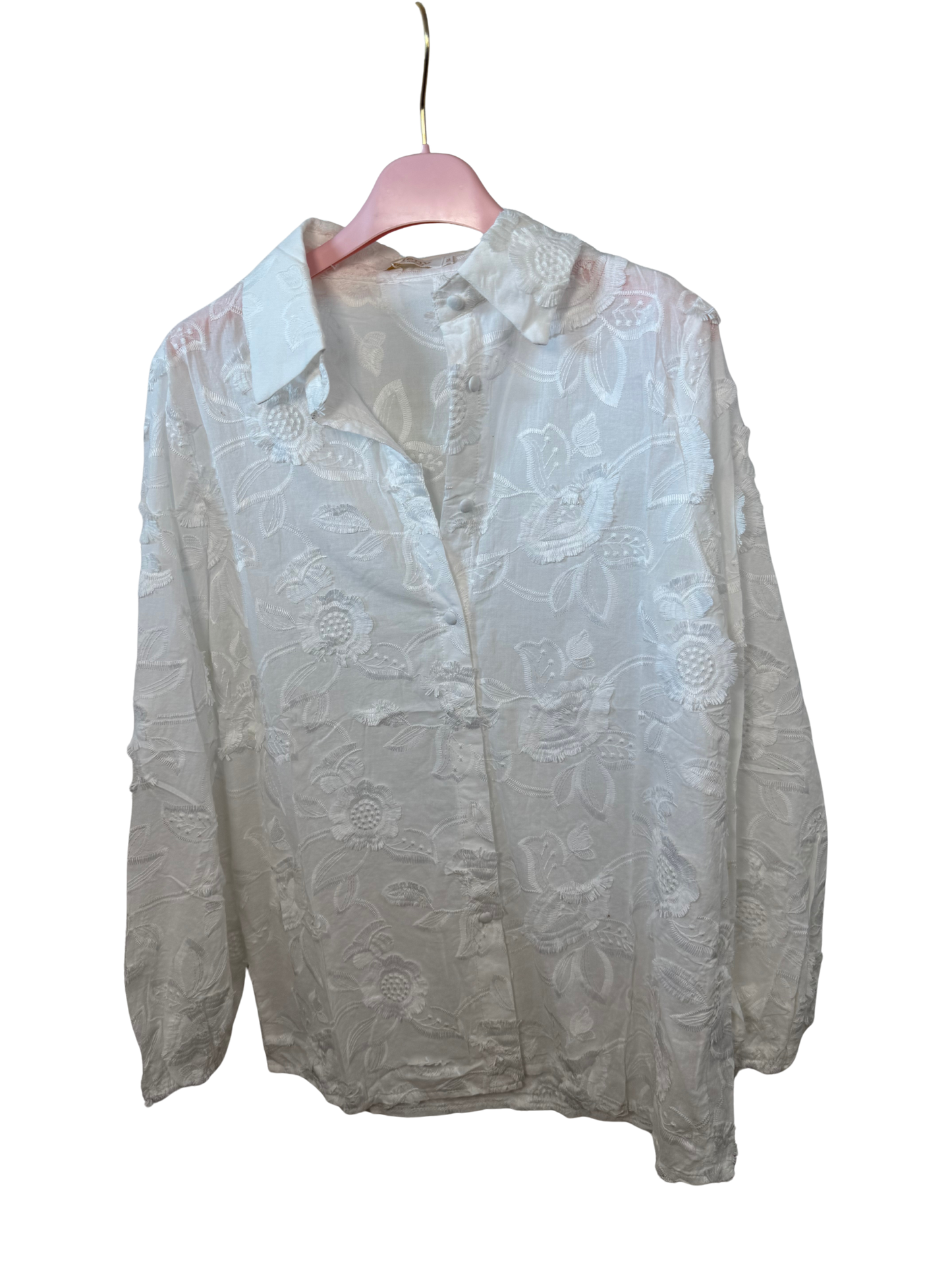 Bluse Flower weiß