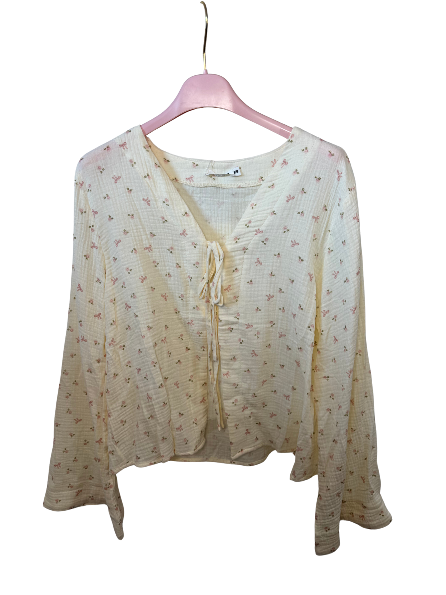 Schleifen Bluse mit Blümchen