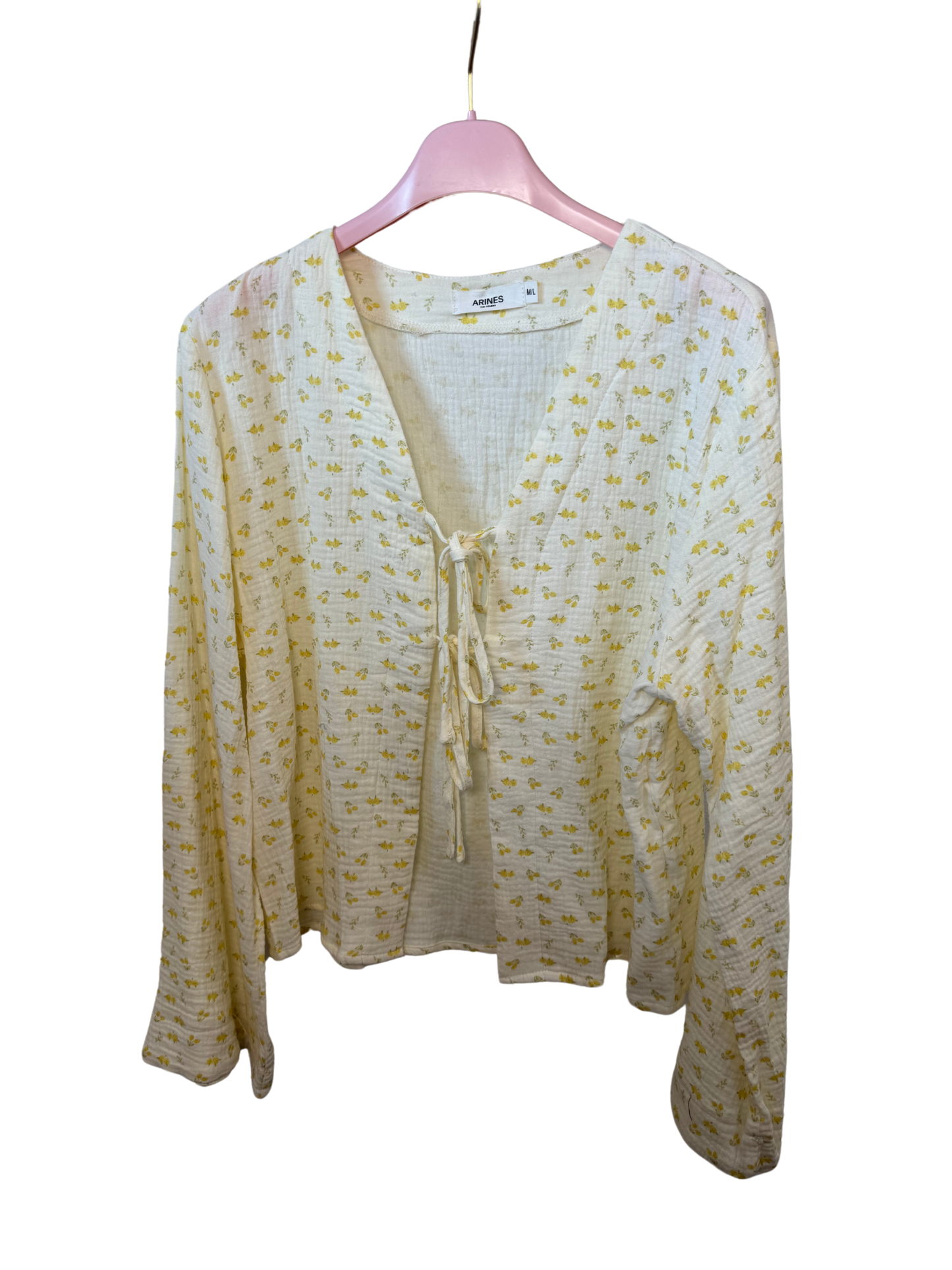 Blümchen Bluse gelb