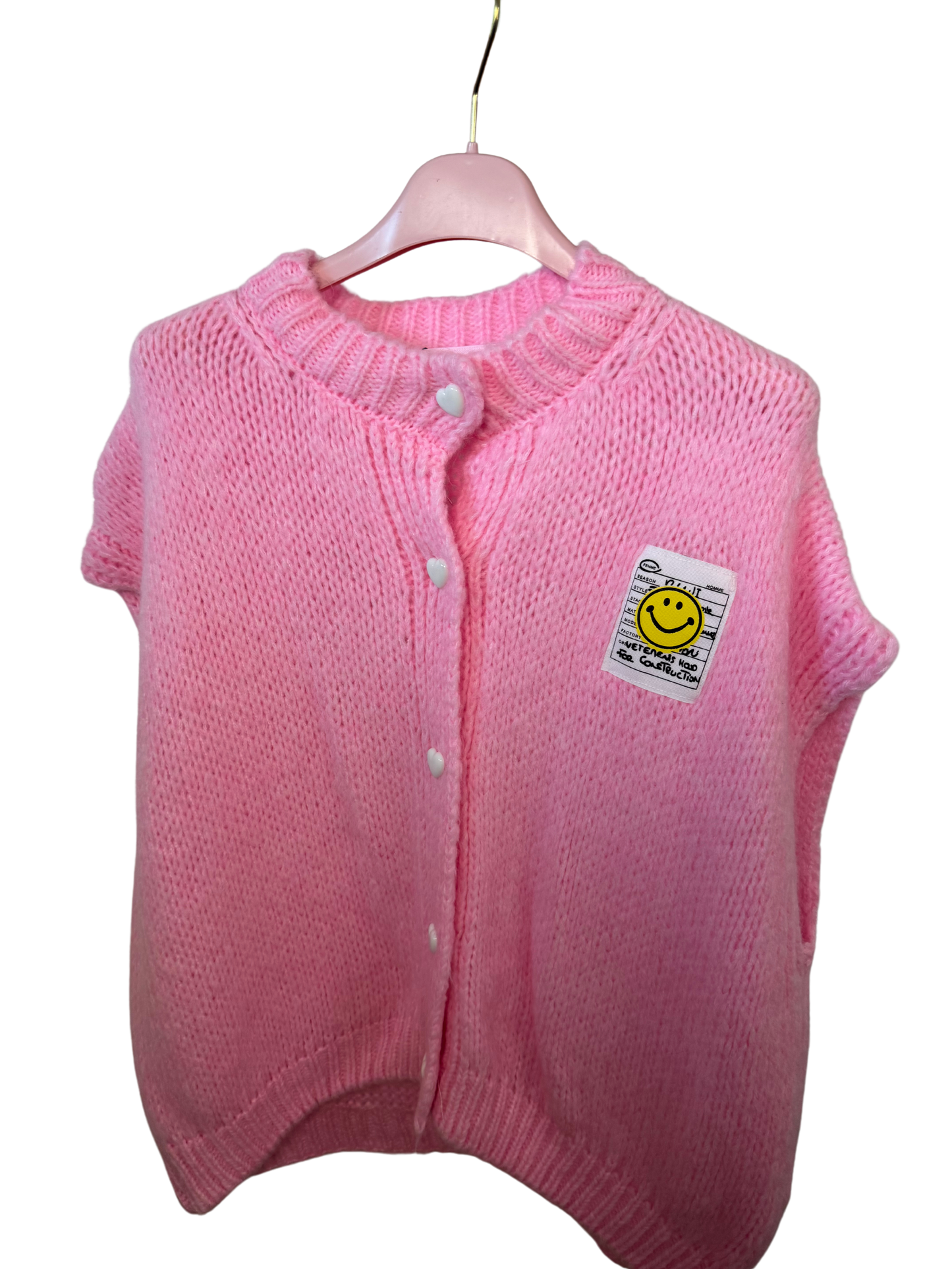 Strickweste Smiley pink