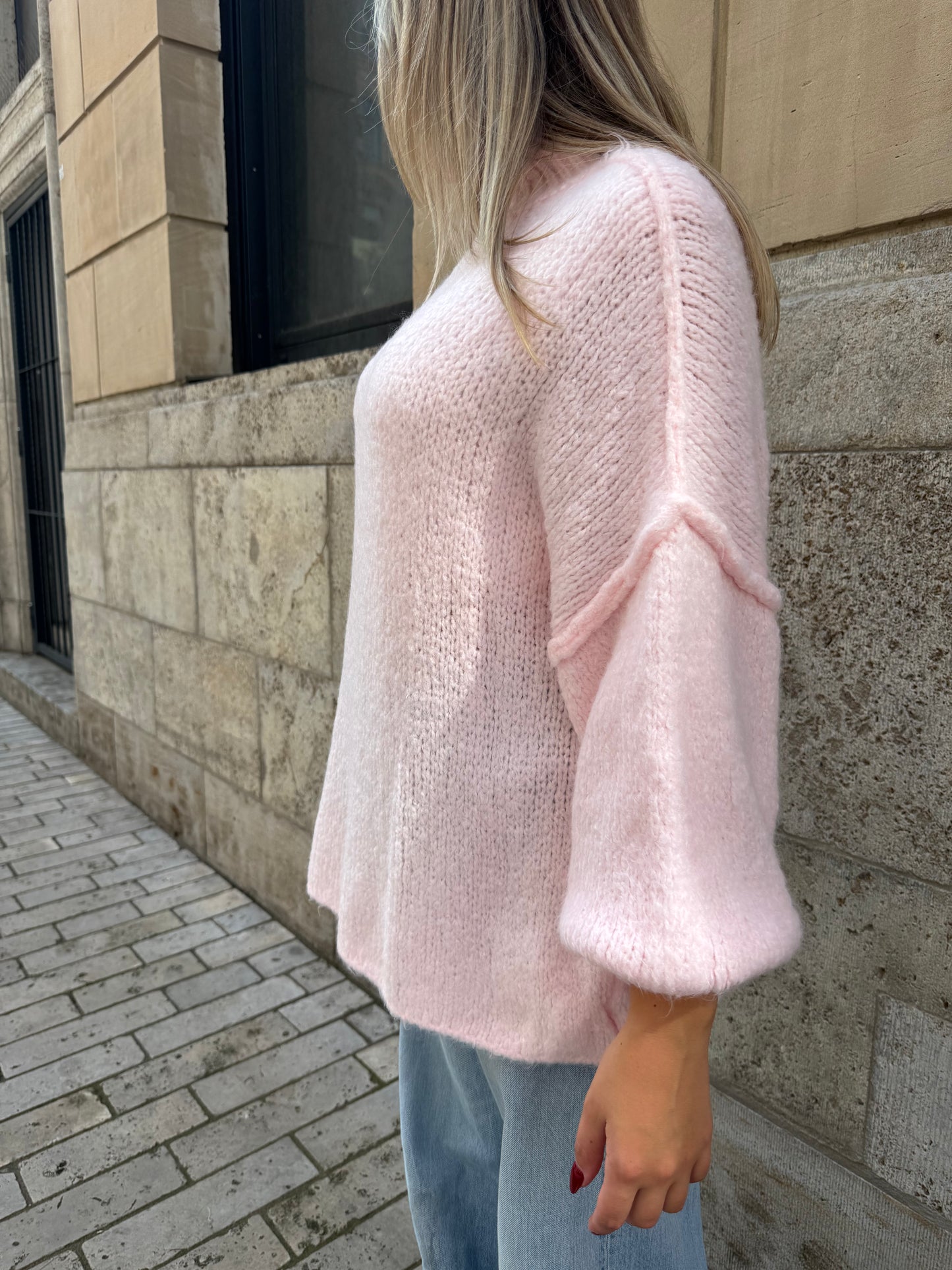 Kuschel Pullover hellrosa