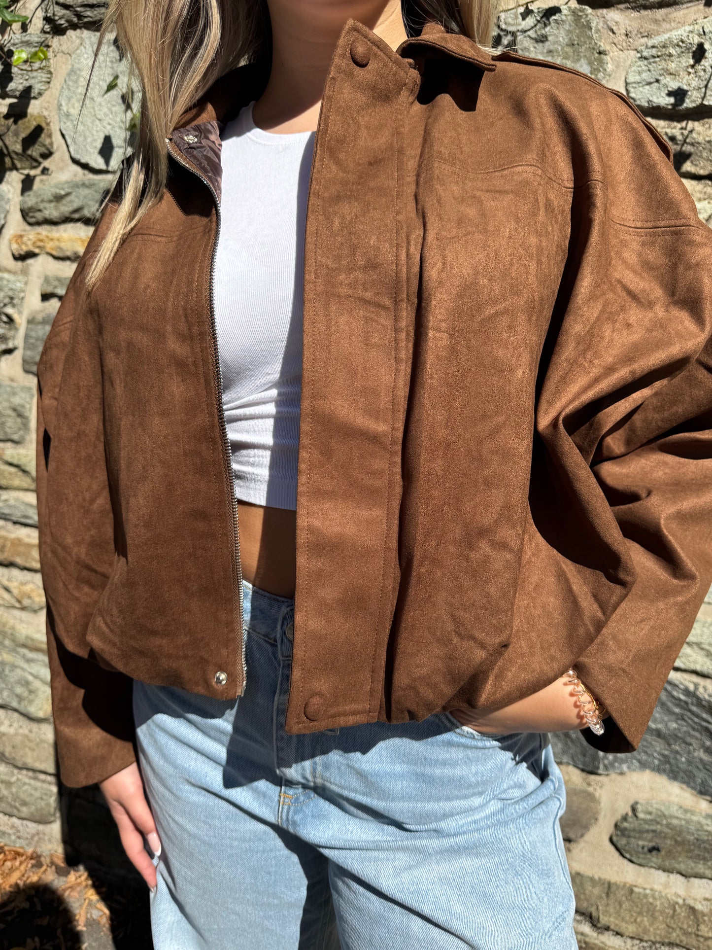 Wildlederoptik Jacke