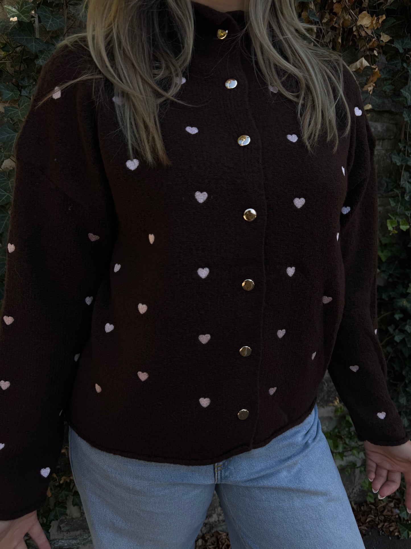Strickjacke Herbstliebe braun