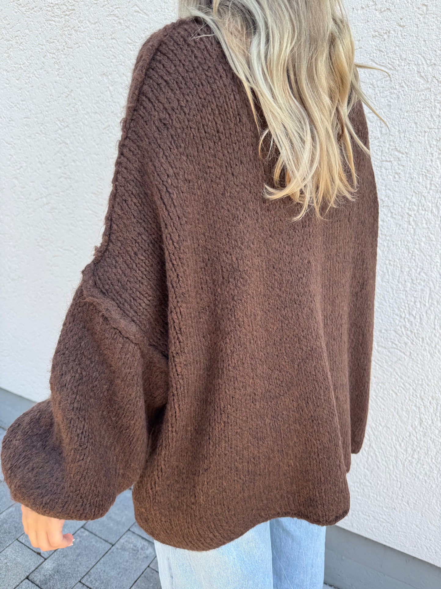 kuschelige Strickjacke braun