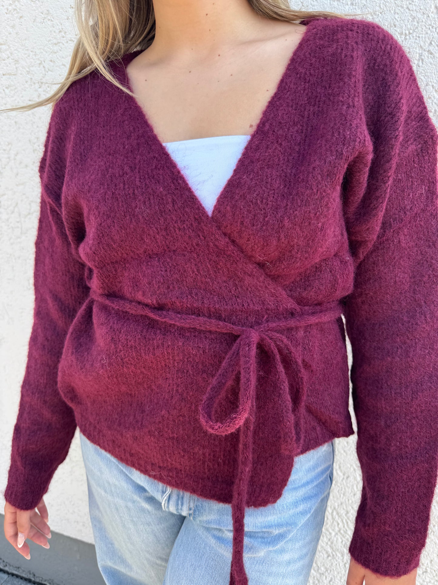 Wickeltraum Strickjacke berry