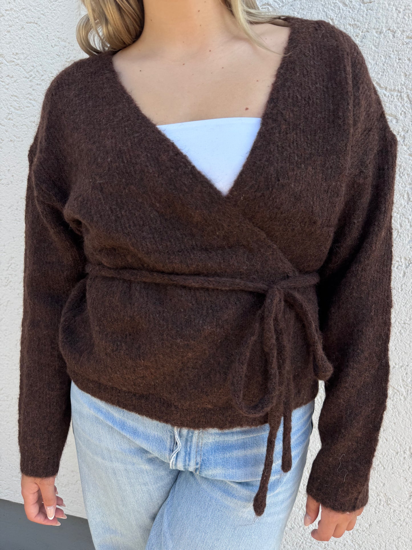 Wickeltraum Strickjacke braun