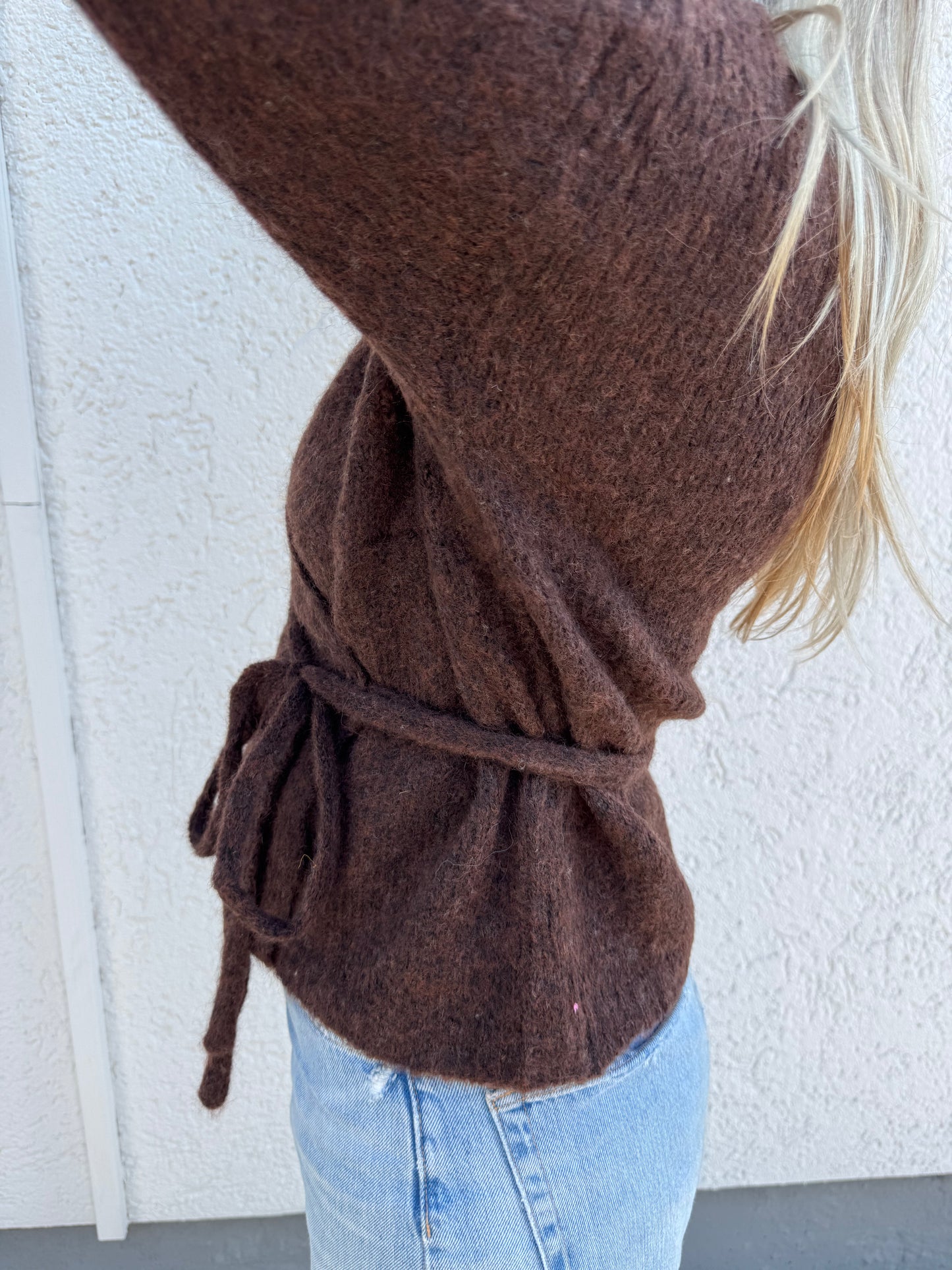 Wickeltraum Strickjacke braun