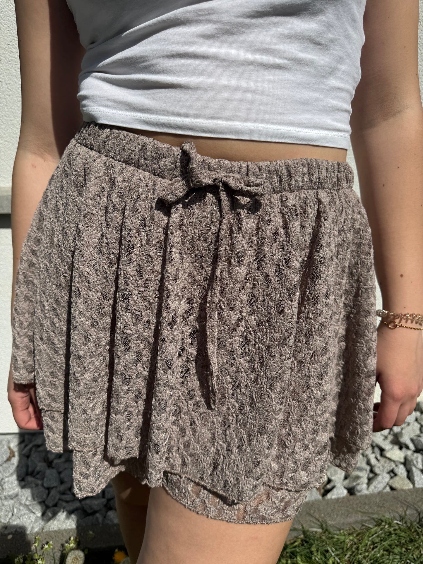 Hosenrock Spitze taupe