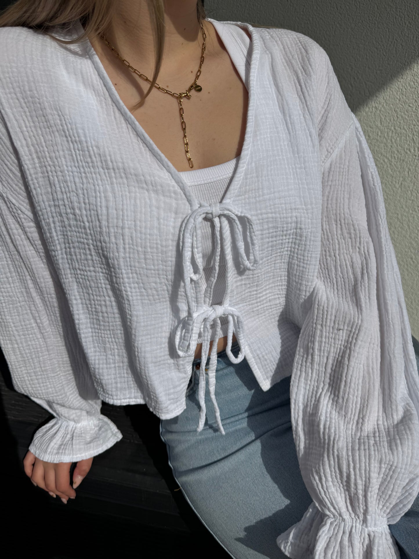 Musselin Bluse weiß