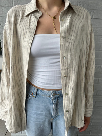 Leinen Hemd beige