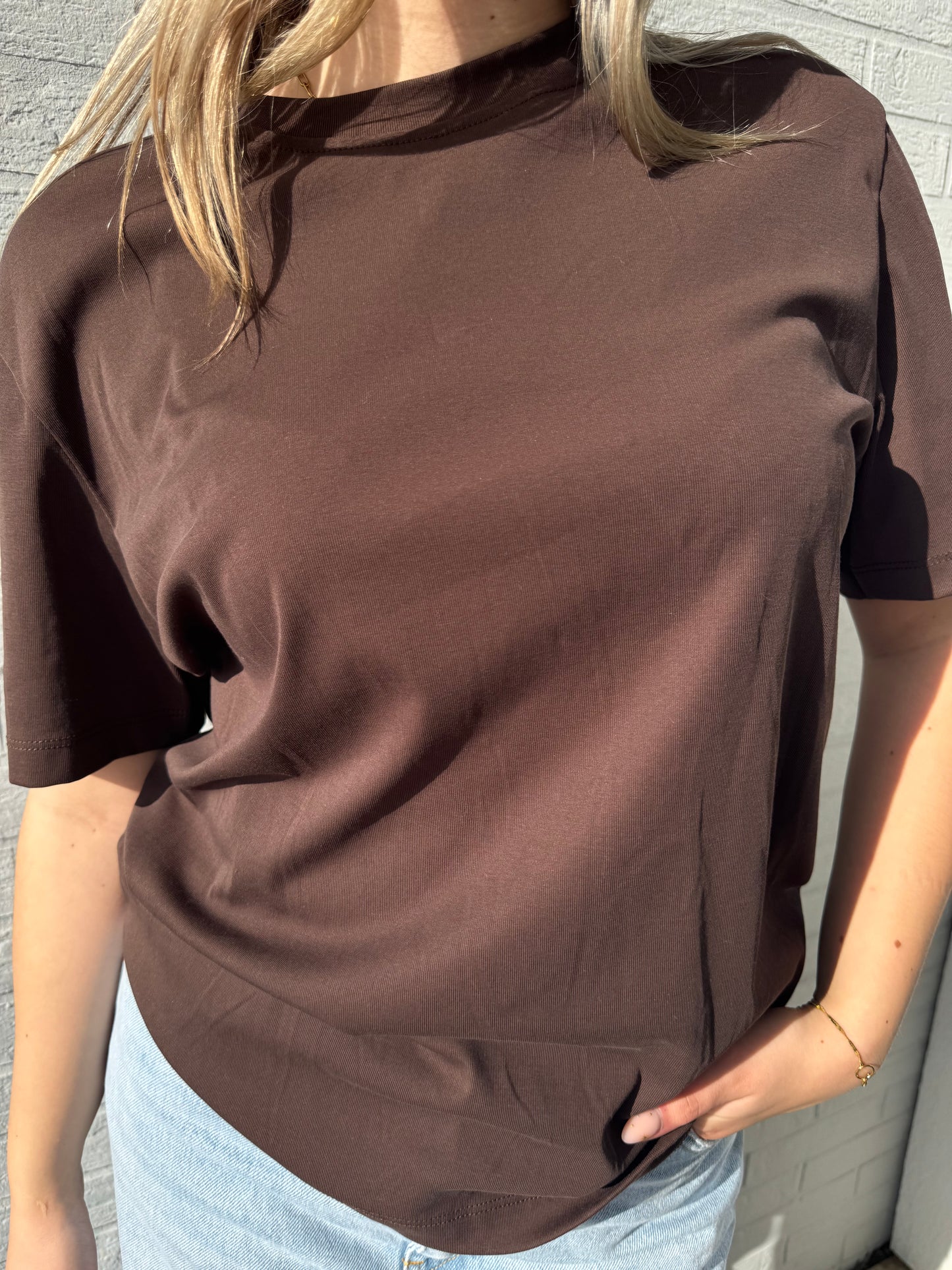 Basic Tshirt schokobraun