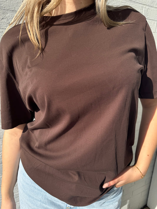 Basic Tshirt schokobraun