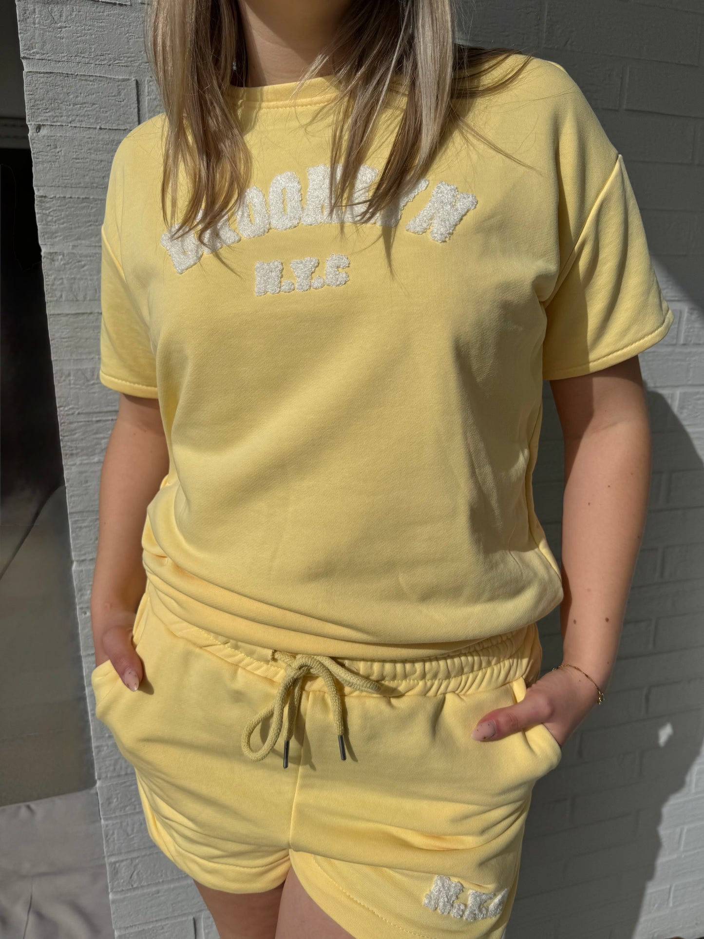 Zweiteiler Shorts gelb