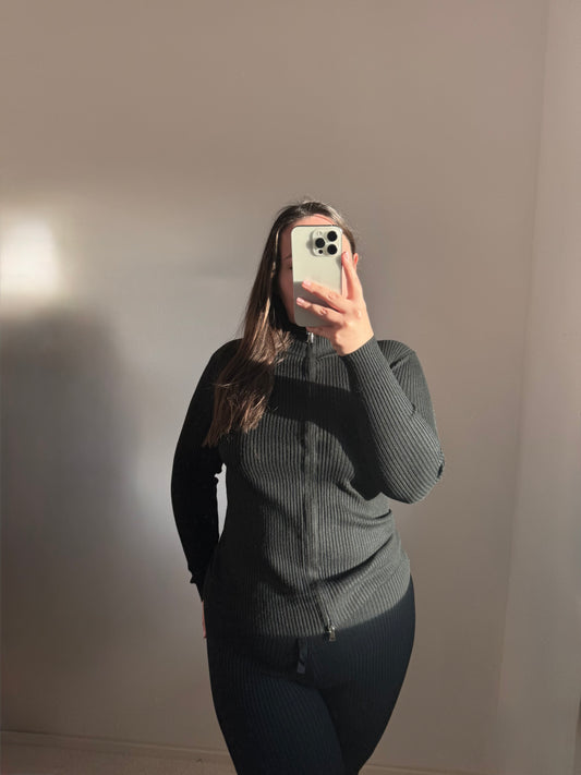 Strickset Hose & Cardigan schwarz