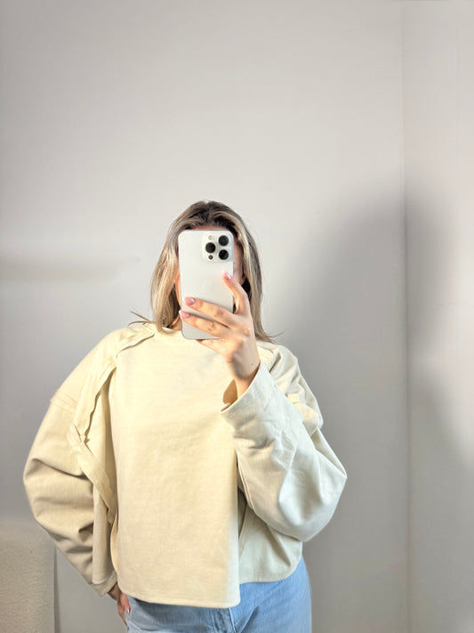 Lockeres Sweatshirt beige
