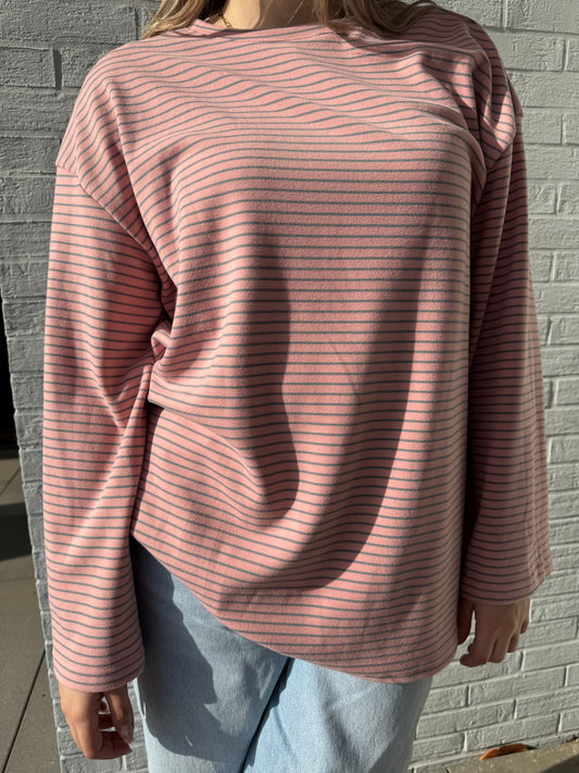 Super Soft Langarmshirt rosa/blau