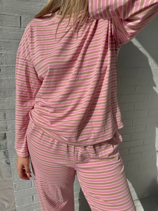 Lotta Hose rosa/beige