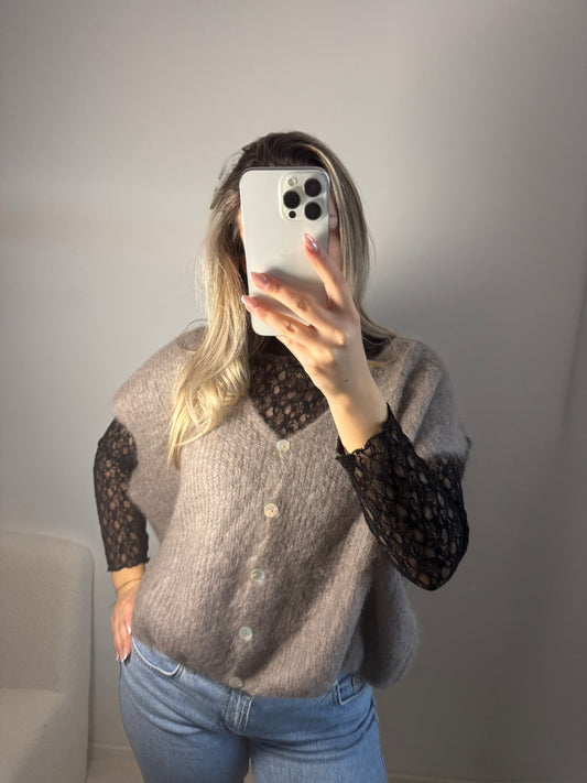 Pullunder Weste kastanienbraun