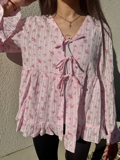 Bluse Flora rosa