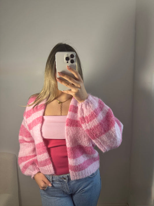 Strickjacke rosa crush