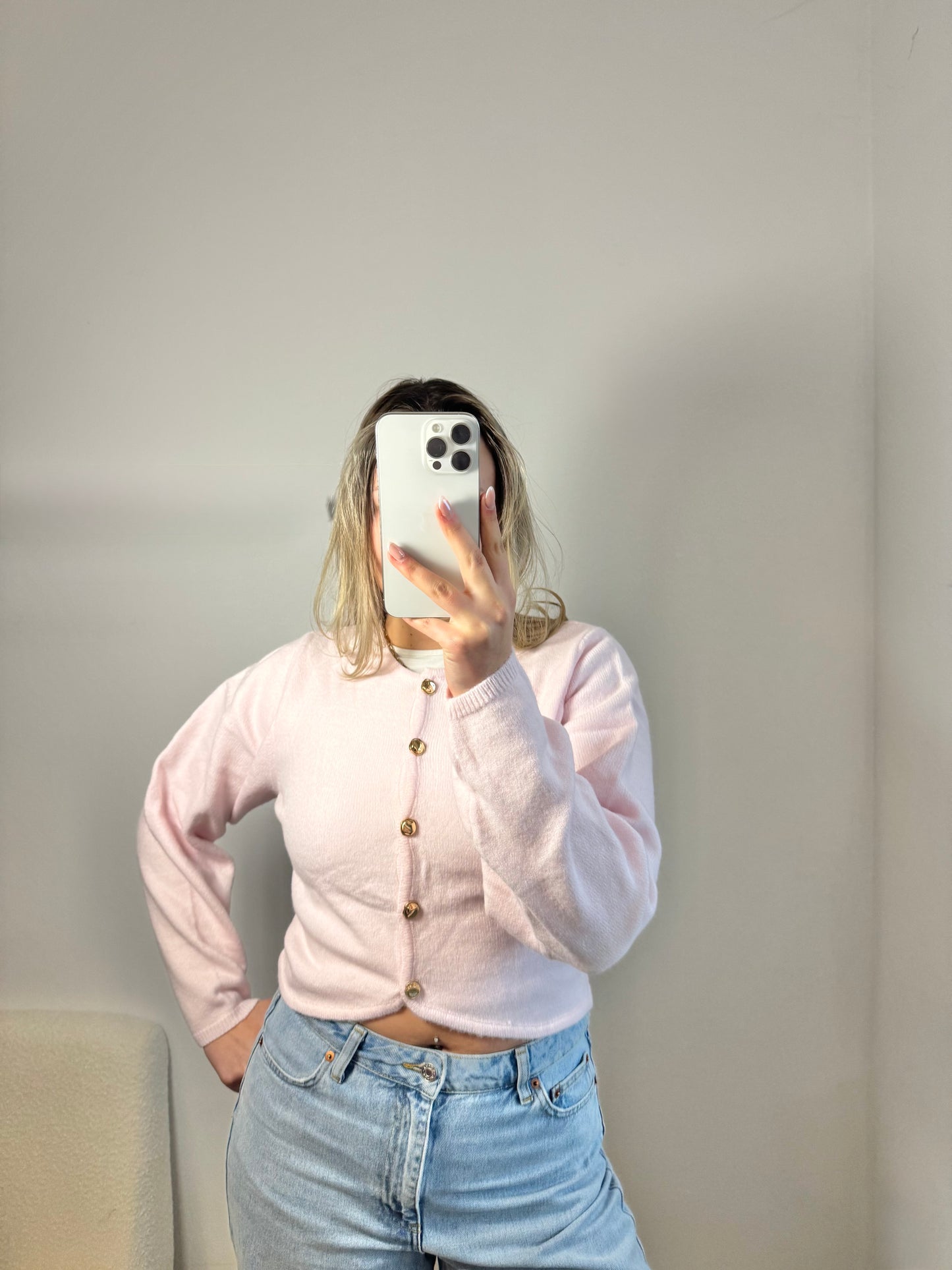 Strickjacke Goldie rosa