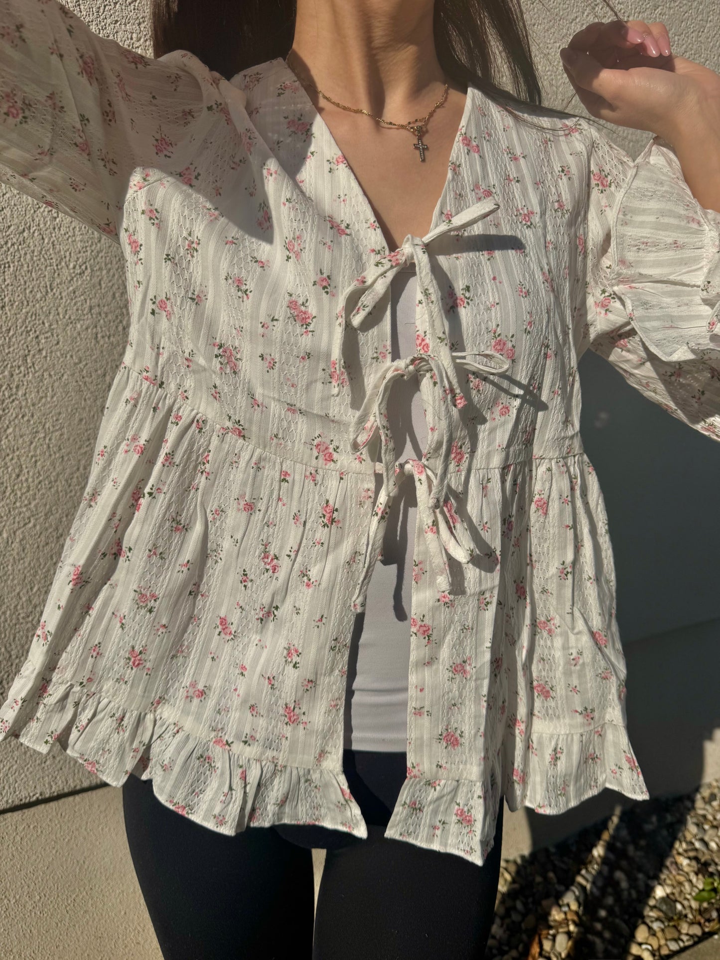 Bluse Flora weiß