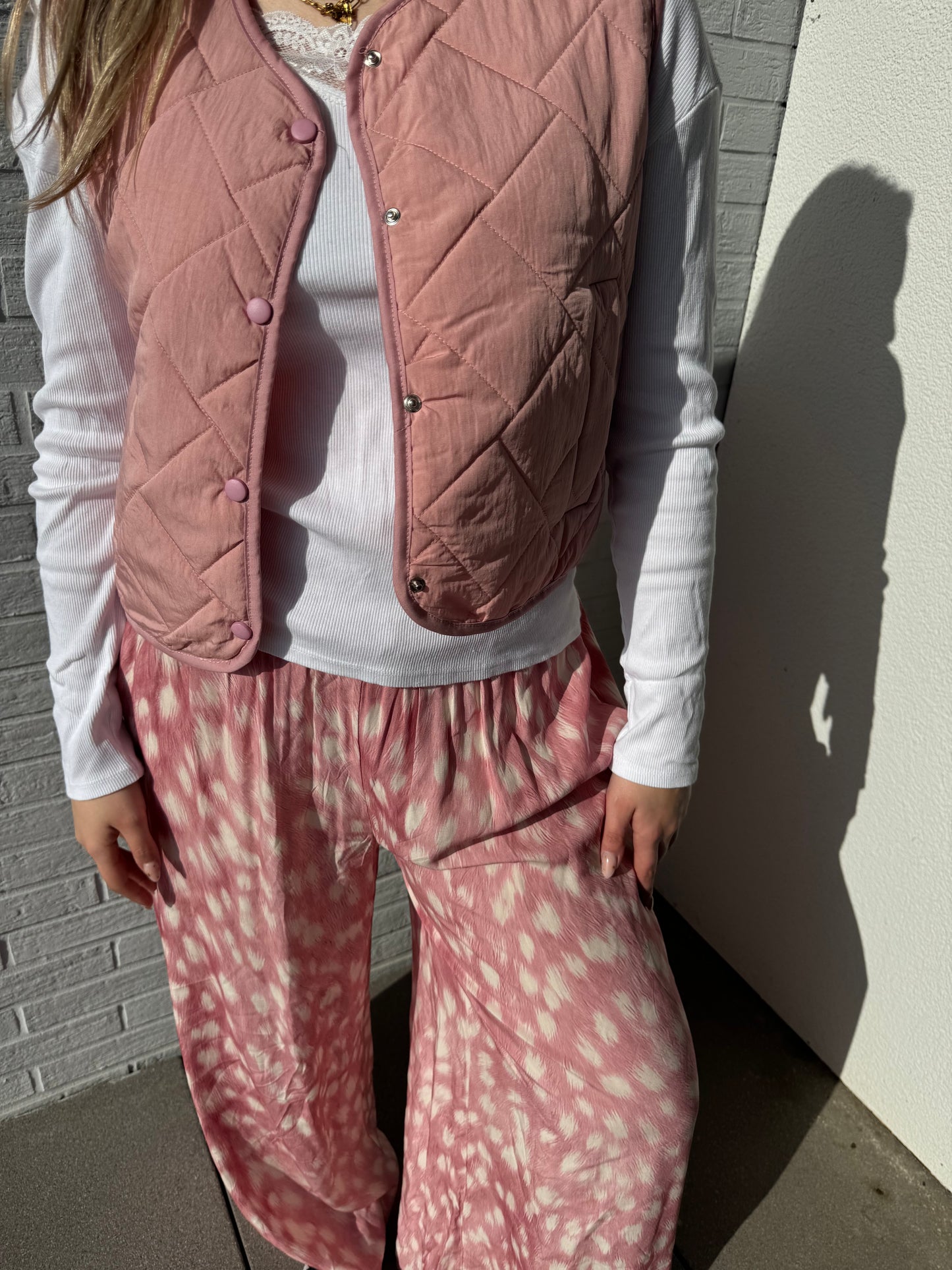 Leichte Hose rosa dots