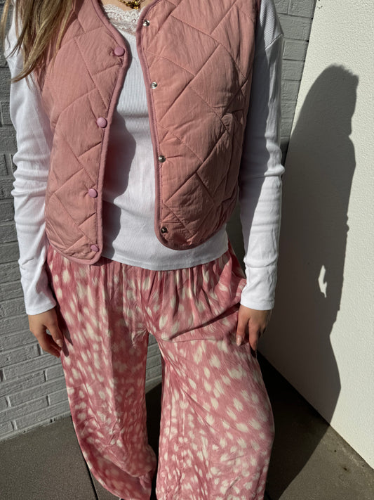 Leichte Hose rosa dots