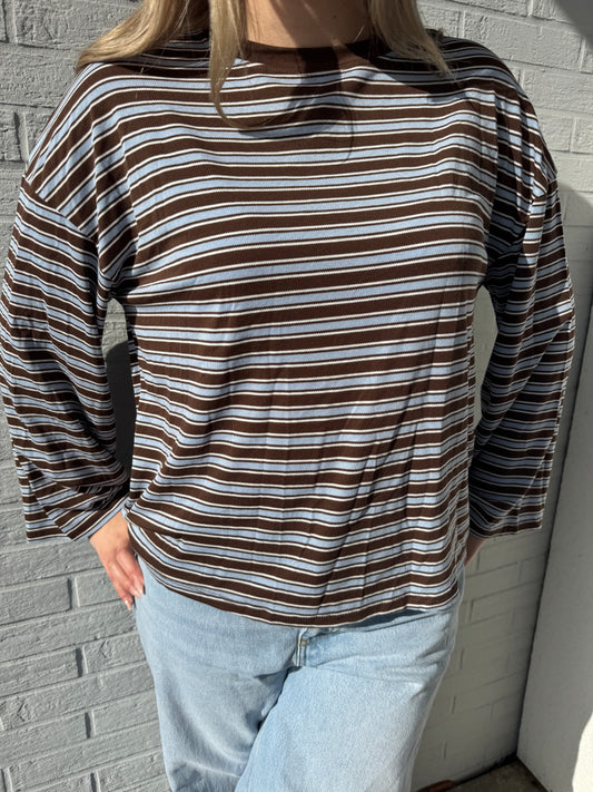 Shirt Lotta braun/blau