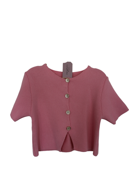 Shirt mit goldenen Knöpfen rosa