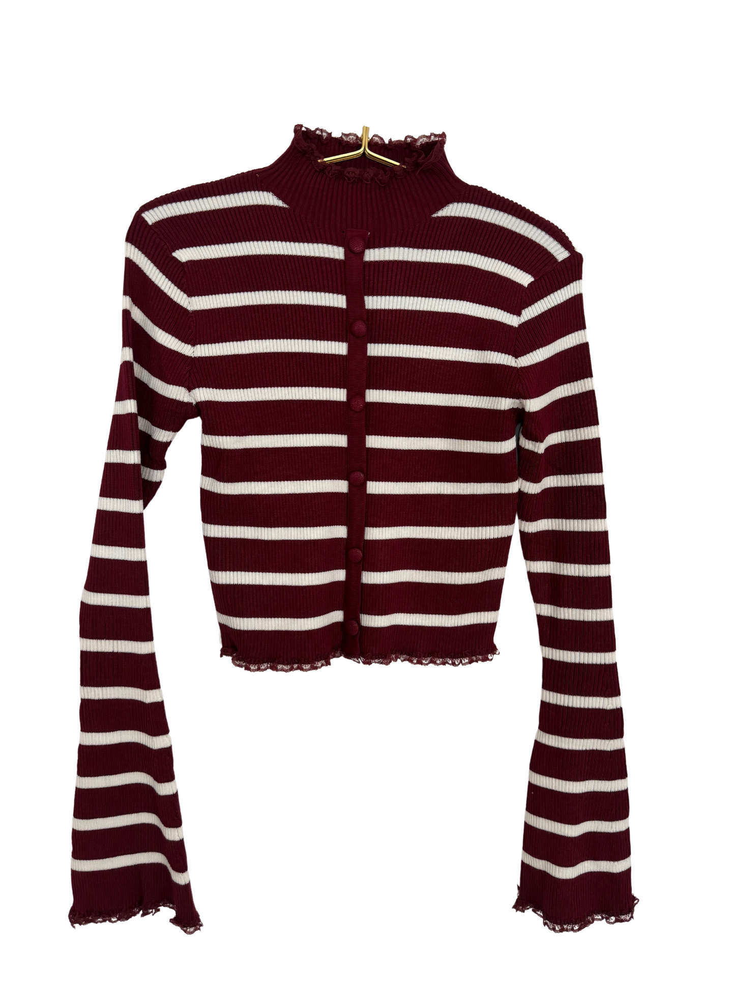 Shirt Streifi weinrot