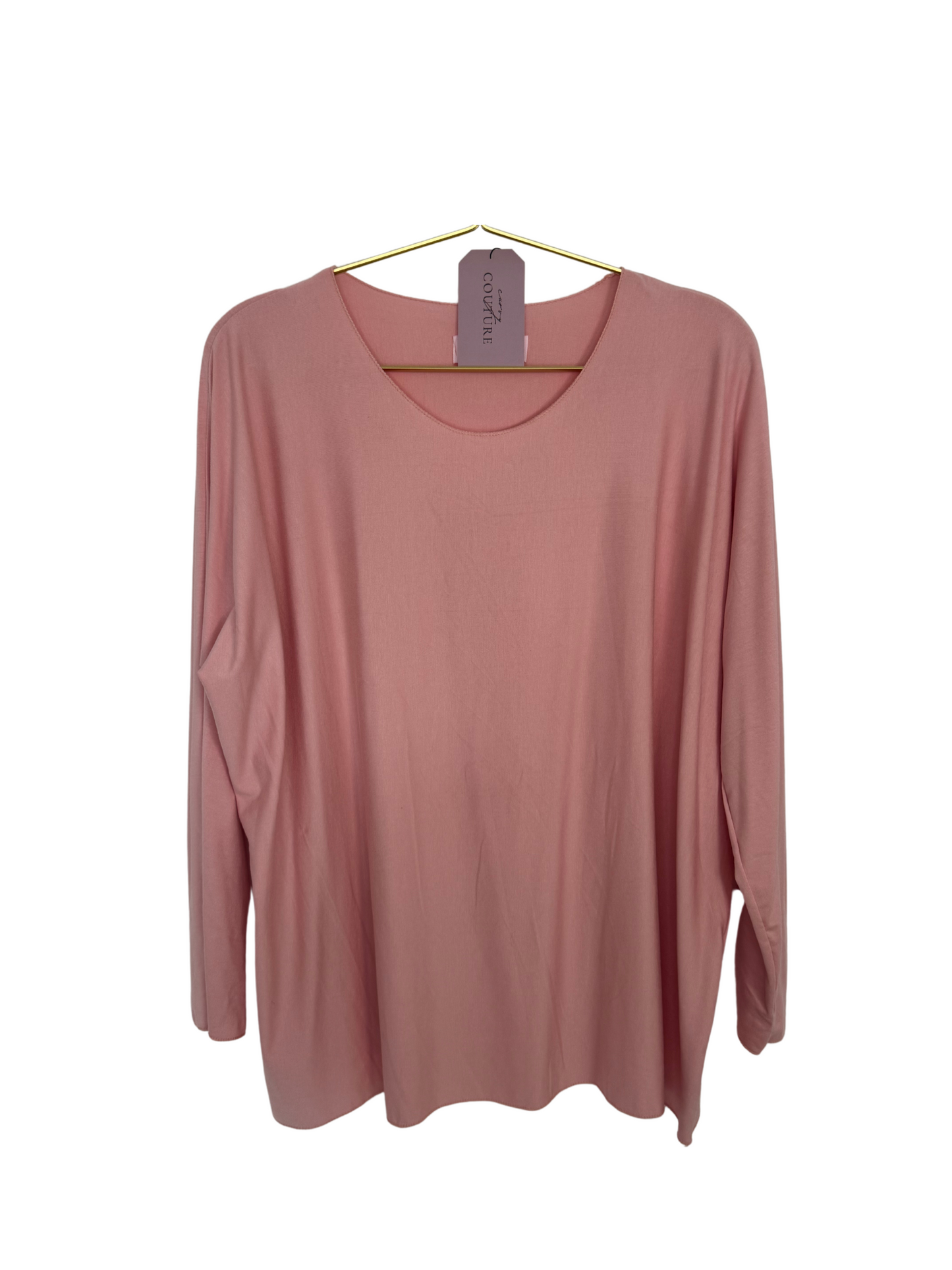 Dünnes Basic Shirt rosa