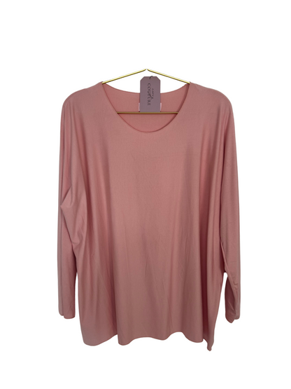Dünnes Basic Shirt rosa